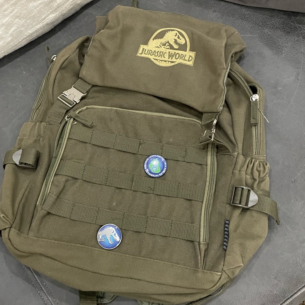 Jurassic World movie promo backpack 2015